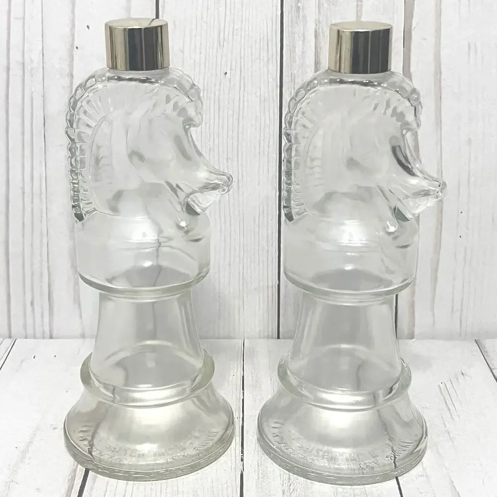 Hai Karate 1967 Knight Leeming Aftershave Bottle Vintage *Empty Bottle Set of 2